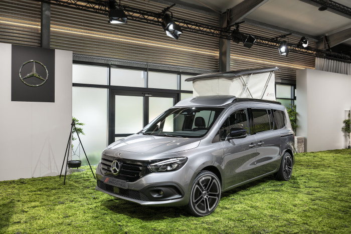Die Konzeptversion Concept EQT Marco Polo ist rund 4,90 m lang. (Bild: Mercedes)